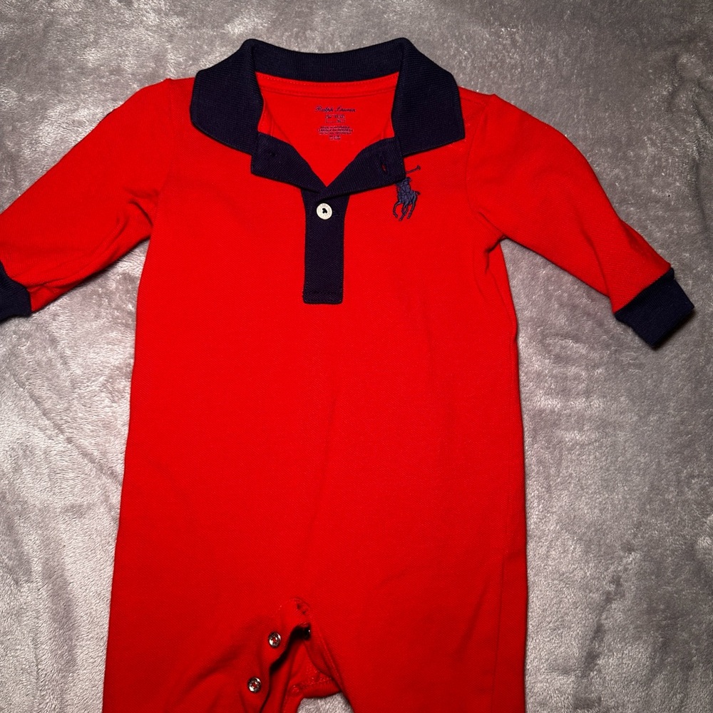 Like new authentic polo Ralph Lauren baby jumpsuit , worn once
